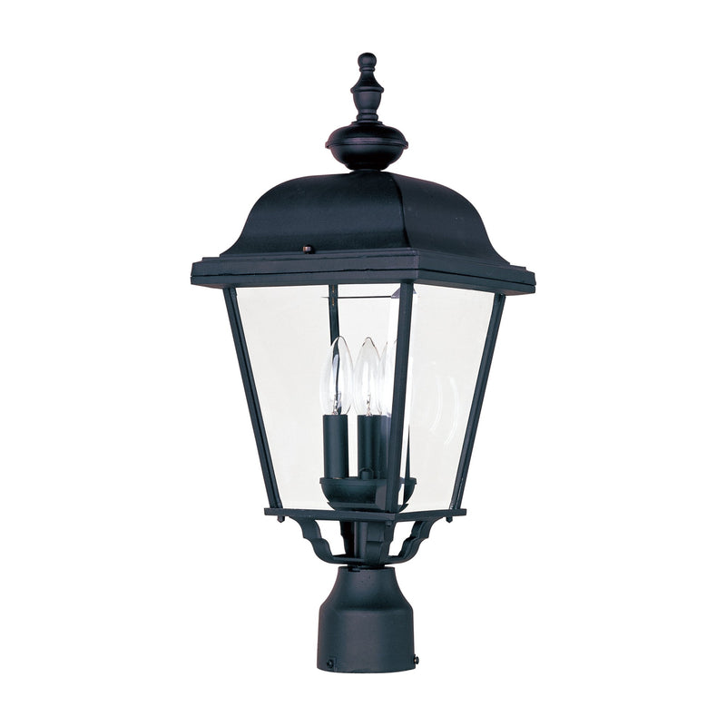 Builder Cast 3 Light Outdoor Post Lantern in Black