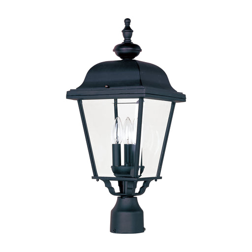 Builder Cast 3 Light Outdoor Post Lantern in Black