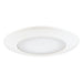 Recessed Lighting 6" Flat Glass Shower Trim with Reflector in White