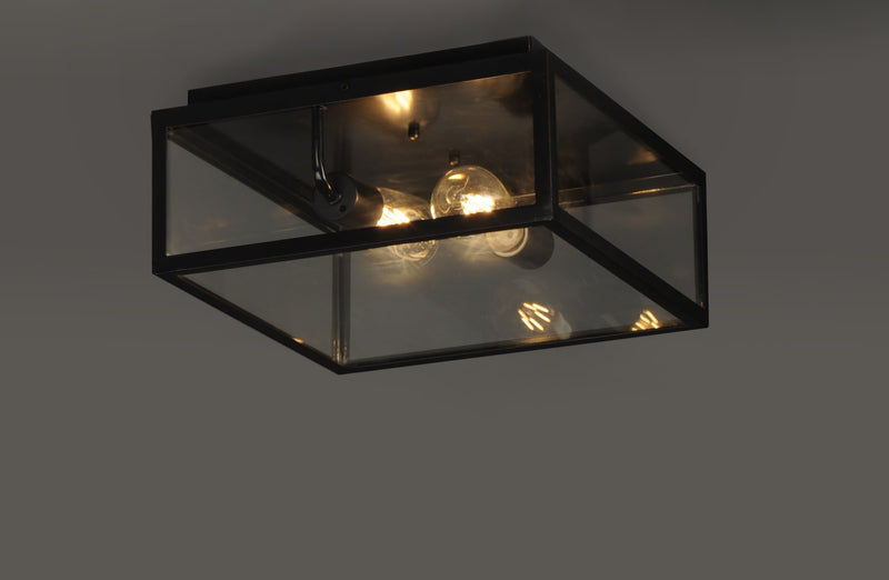 Catalina 2 Light Outdoor Flush Mount in Dark Bronze