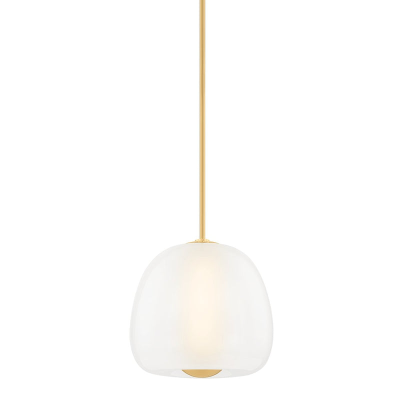 Scranton Small Pendant in Aged Brass