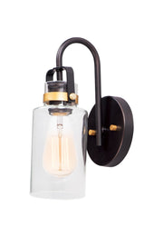 Magnolia 1 Light Wall Sconce in Bronze / Gold