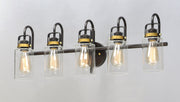 Magnolia 5 Light Bath Vanity Light in Bronze / Gold