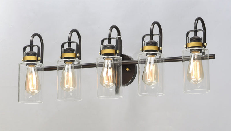 Magnolia 5 Light Bath Vanity Light in Bronze / Gold