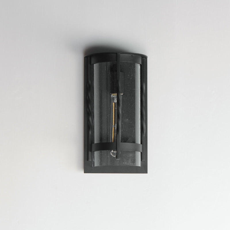 Foundry 12" 1 Light Outdoor Wall Sconce in Black