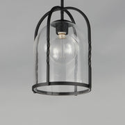 Foundry 1 Light Outdoor Pendant in Black