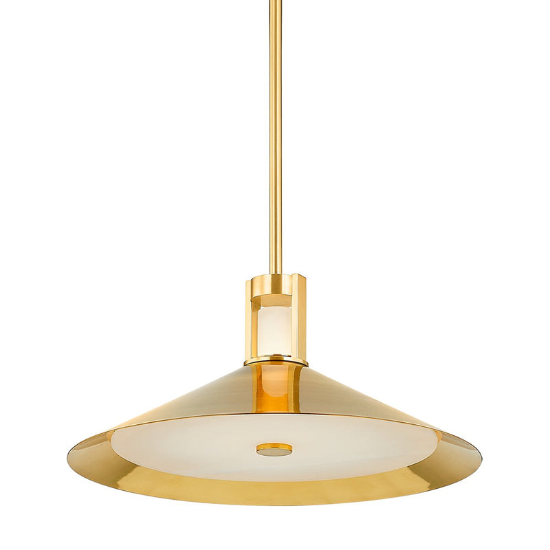 Clermont Small 2-Light Pendant in Aged Brass