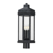 Wright 3 Light Outdoor Post Lantern in Black Patina