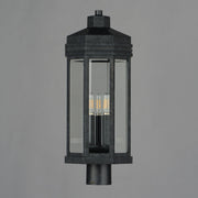 Wright 3 Light Outdoor Post Lantern in Black Patina