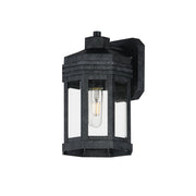 Wright 1 Light Small Outdoor Wall Sconce in Black Patina