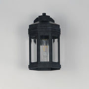 Wright 1 Light Small Outdoor Wall Sconce in Black Patina