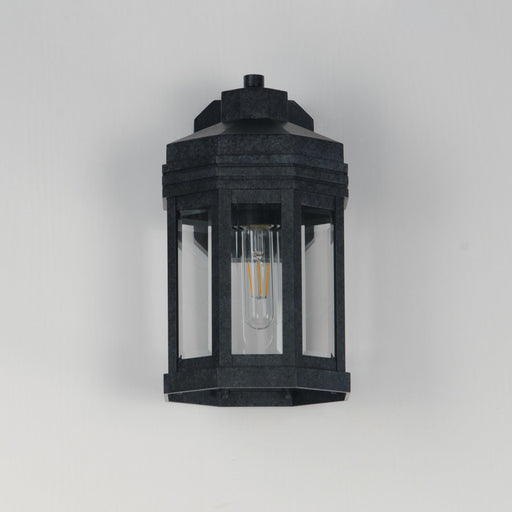 Wright 1 Light Small Outdoor Wall Sconce in Black Patina