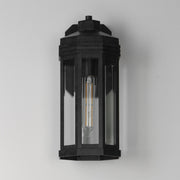 Wright 1 Light Outdoor Wall Sconce in Black Patina
