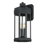 Wright 3 Light Outdoor Wall Sconce in Black Patina