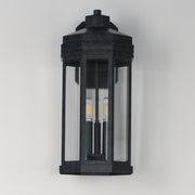 Wright 3 Light Outdoor Wall Sconce in Black Patina