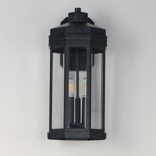 Wright 3 Light Outdoor Wall Sconce in Black Patina