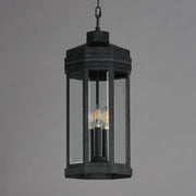 Wright 3 Light Outdoor Pendant in Black Patina