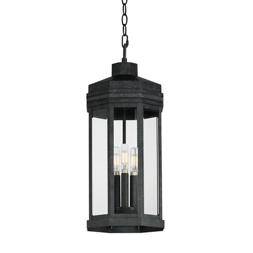 Wright 3 Light Outdoor Pendant in Black Patina