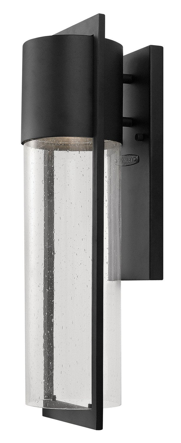 Shelter Medium Tall Outdoor Wall Lantern in Black