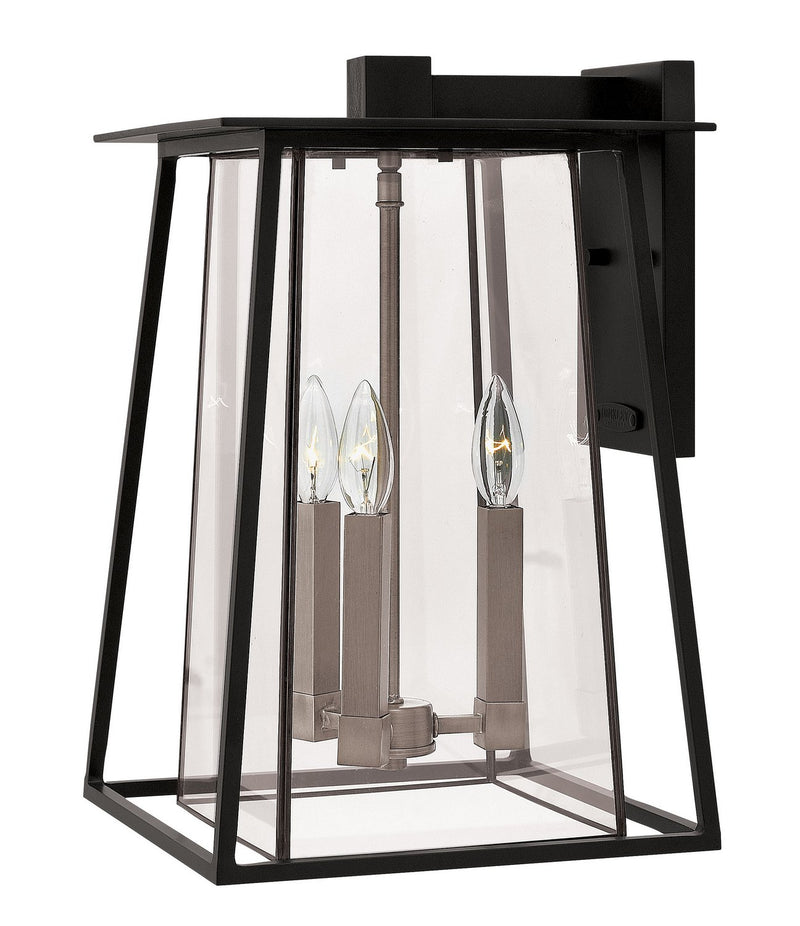 Walker Large 3-Light Outdoor Wall Lantern in Black