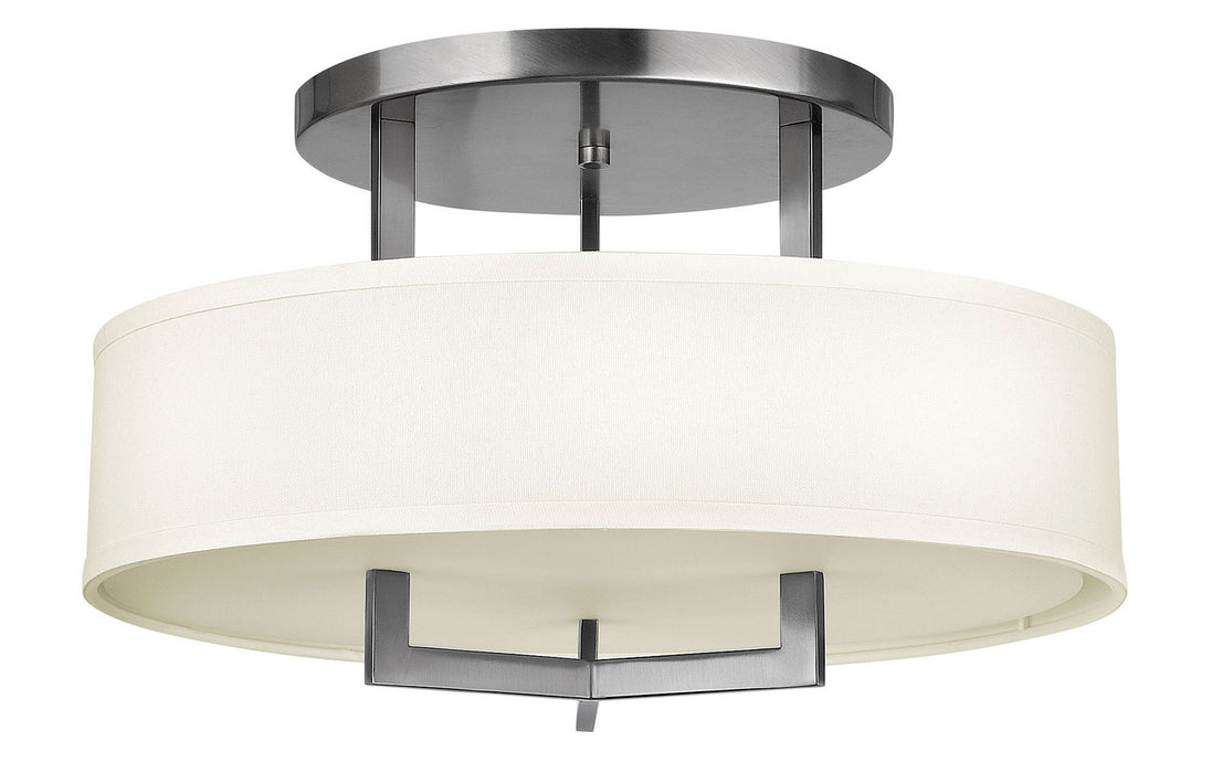 Hampton LED Semi-Flush Mount in Antique Nickel