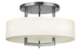 Hampton LED Semi-Flush Mount in Antique Nickel