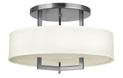 Hampton 20" 3-Light Semi-Flush Mount in Antique Nickel