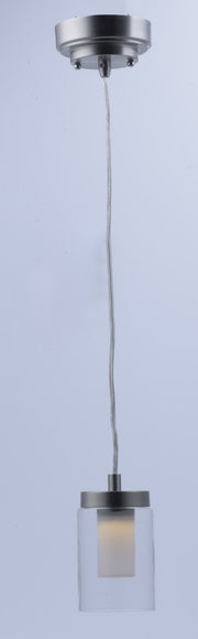 Mod 1 Light LED Mini Pendant in Satin Nickel