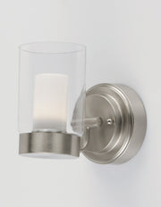 Mod 1 Light LED Wall Sconce in Satin Nickel