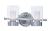 Mod 2 Light LED Bath Vanity Light in Satin Nickel