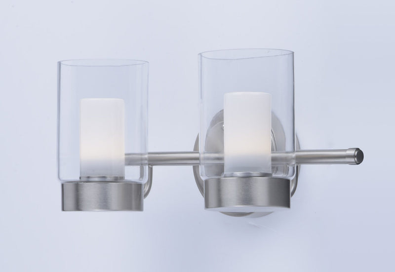 Mod 2 Light LED Bath Vanity Light in Satin Nickel