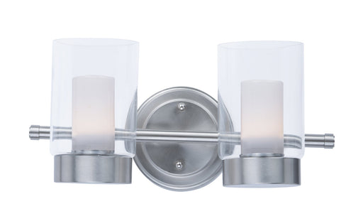 Mod 2 Light LED Bath Vanity Light in Satin Nickel