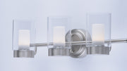 Mod 3 Light LED Bath Vanity Light in Satin Nickel