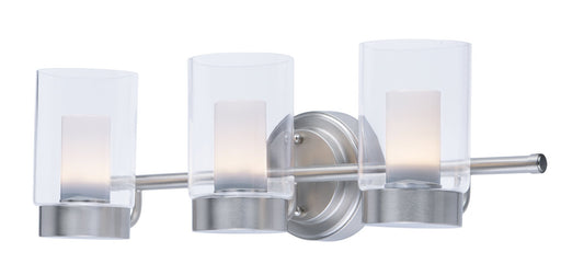 Mod 3 Light LED Bath Vanity Light in Satin Nickel