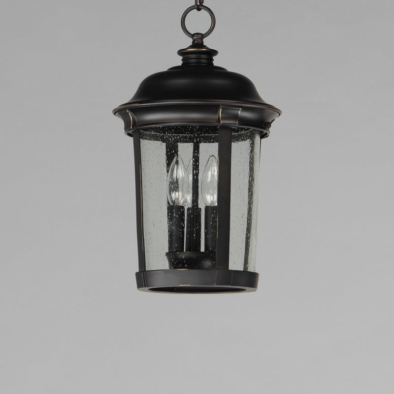 Dover Cast 3 Light Outdoor Hanging Lantern in Bronze