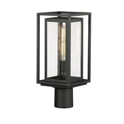 Cabana 1 Light Outdoor Post Lantern in Black