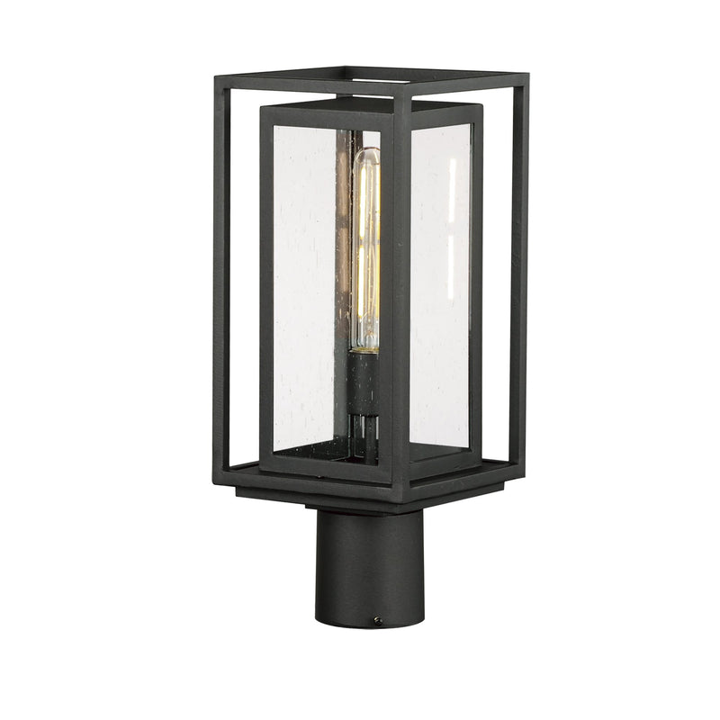 Cabana 1 Light Outdoor Post Lantern in Black