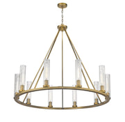 Beau 10 Light 46" Chandelier in Rubbed Brass