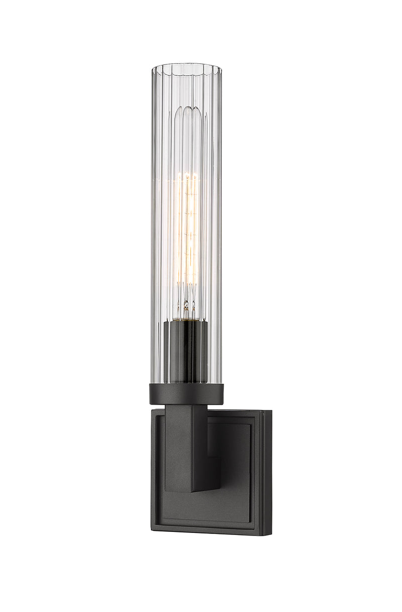 Beau 1 Light 4.5" Wall Sconce, Clear Shade in Bronze