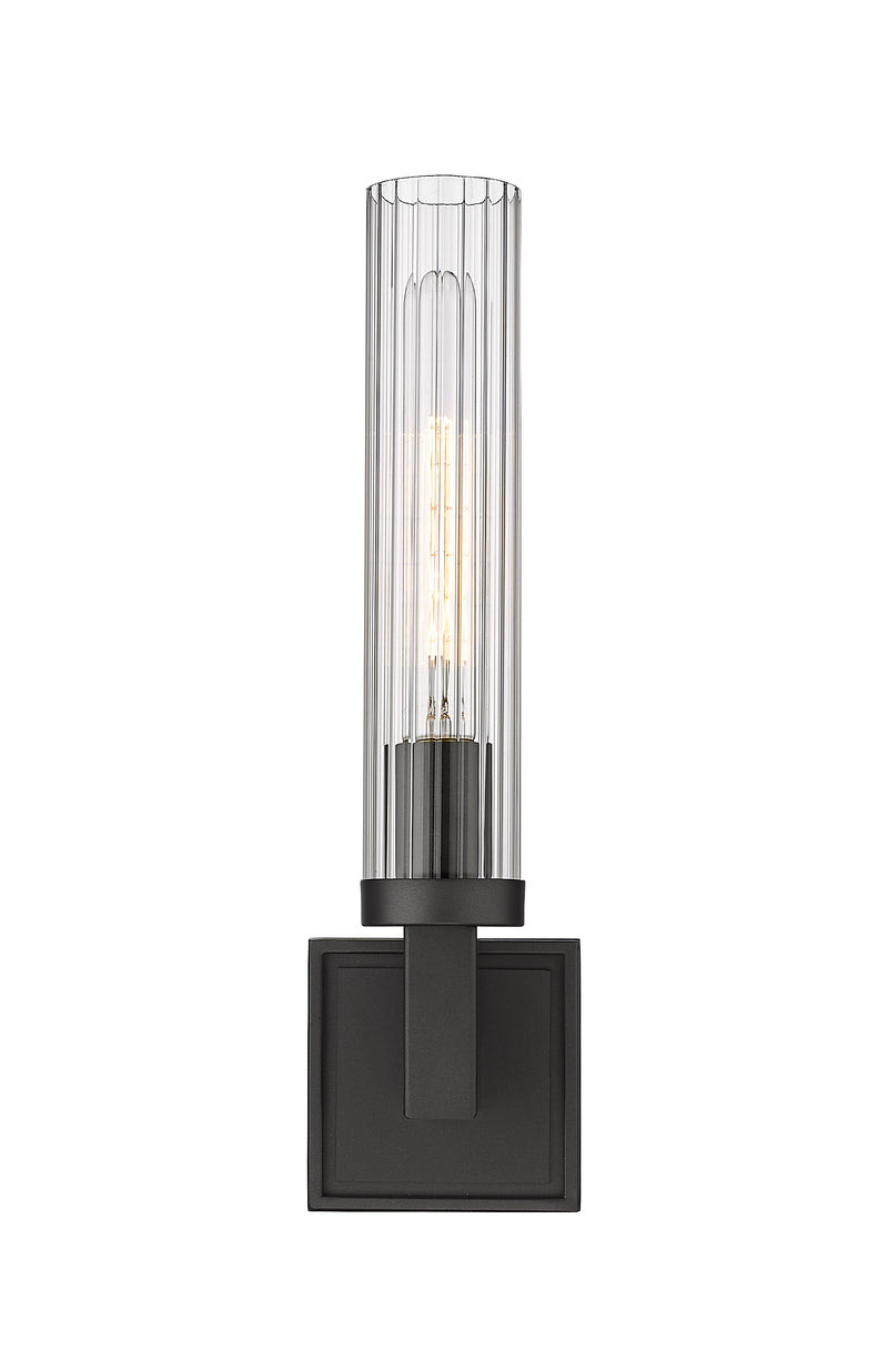 Beau 1 Light 4.5" Wall Sconce, Clear Shade in Bronze