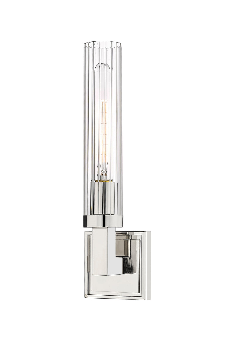 Beau 1 Light 4.5" Wall Sconce, Clear Shade in Polished Nickel