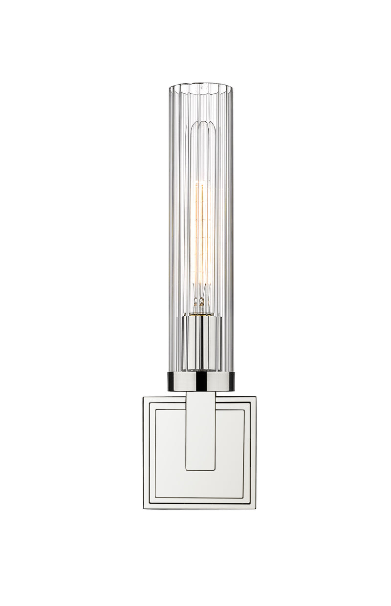 Beau 1 Light 4.5" Wall Sconce, Clear Shade in Polished Nickel