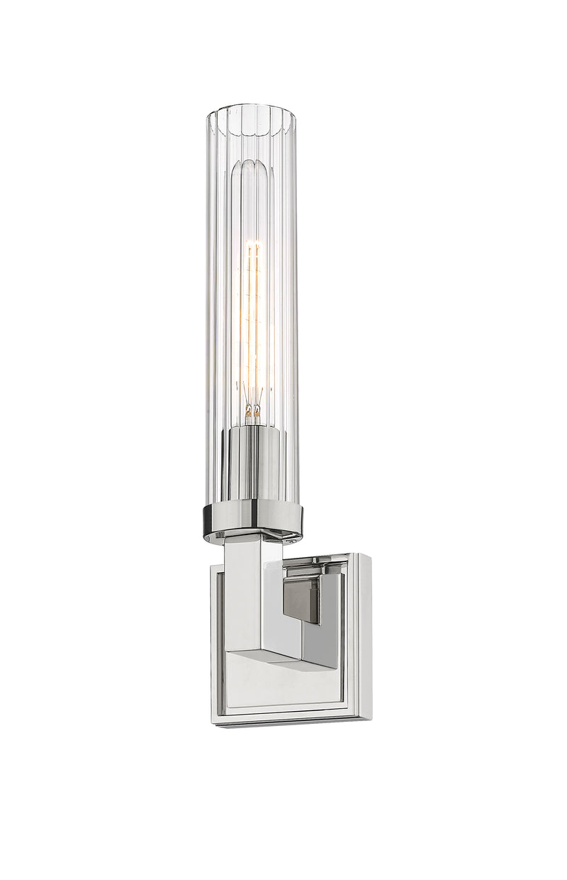 Beau 1 Light 4.5" Wall Sconce, Clear Shade in Polished Nickel