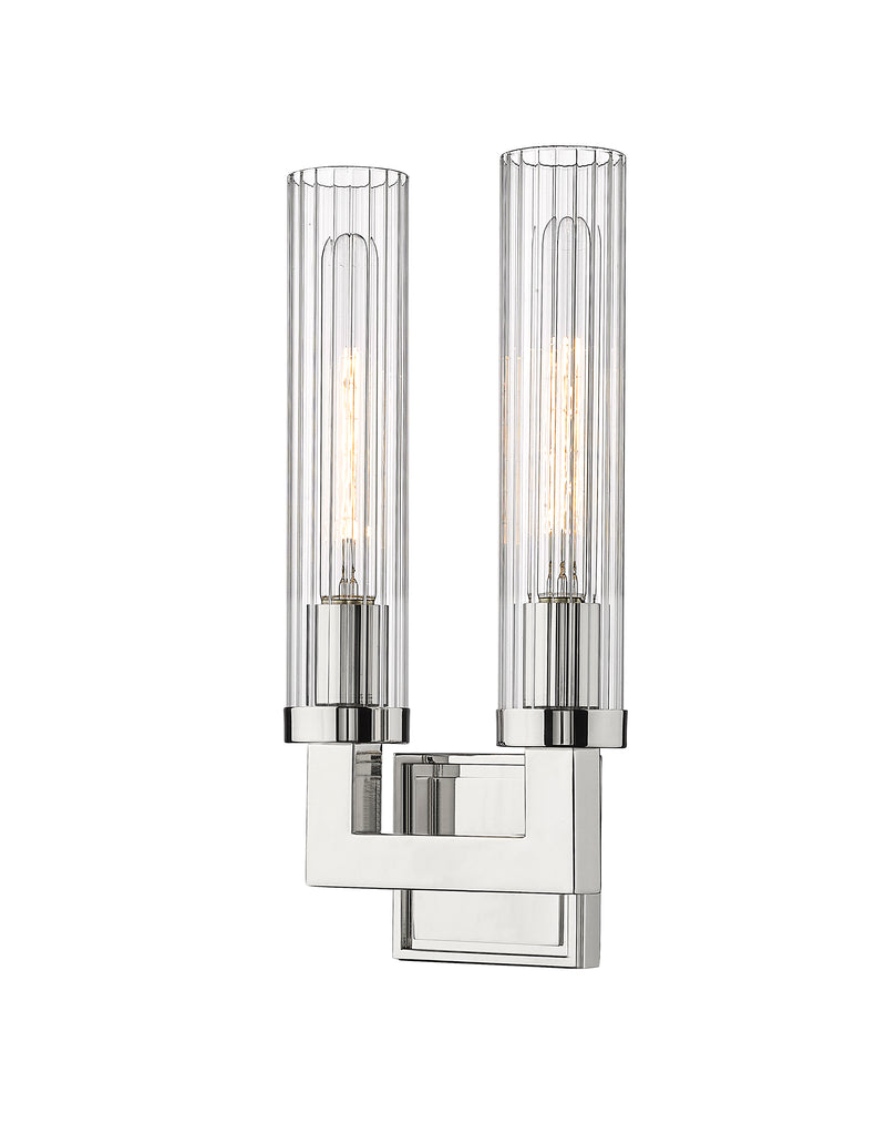 Beau 2 Light 8.25" Wall Sconce in Polished Nickel