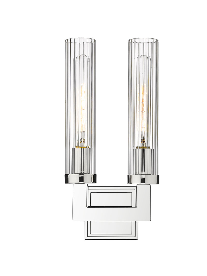 Beau 2 Light 8.25" Wall Sconce in Polished Nickel