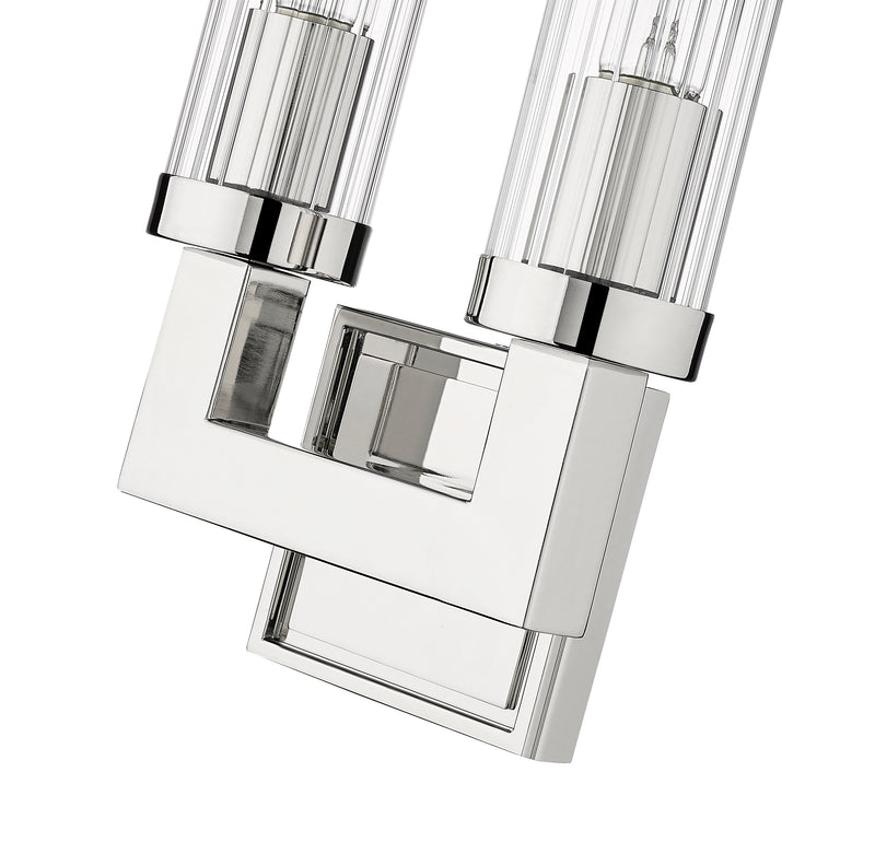 Beau 2 Light 8.25" Wall Sconce in Polished Nickel