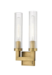 Beau 2 Light 8.25" Wall Sconce in Rubbed Brass