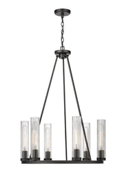 Beau 6 Light 26" Chandelier in Bronze