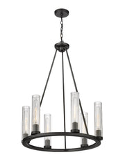 Beau 6 Light 26" Chandelier in Bronze