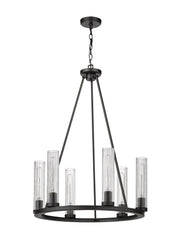 Beau 6 Light 26" Chandelier in Bronze
